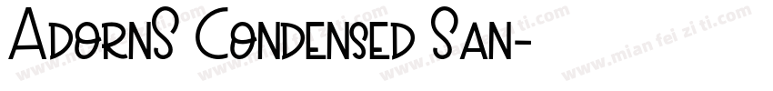 AdornS Condensed San字体转换
